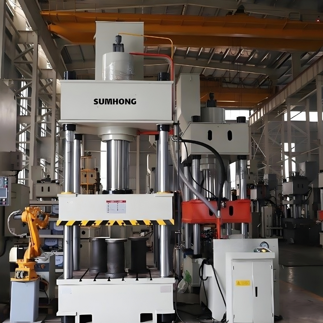 Hydraulic machine designed for efficient metal stamping operations